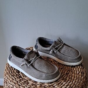 Hey Dude Mens Wally Stretch Poly Sand Dune Camo‎ Knit Lightweight Loafers 8